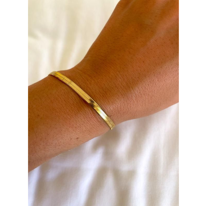 צמיד הנחש ציפוי זהב 18K