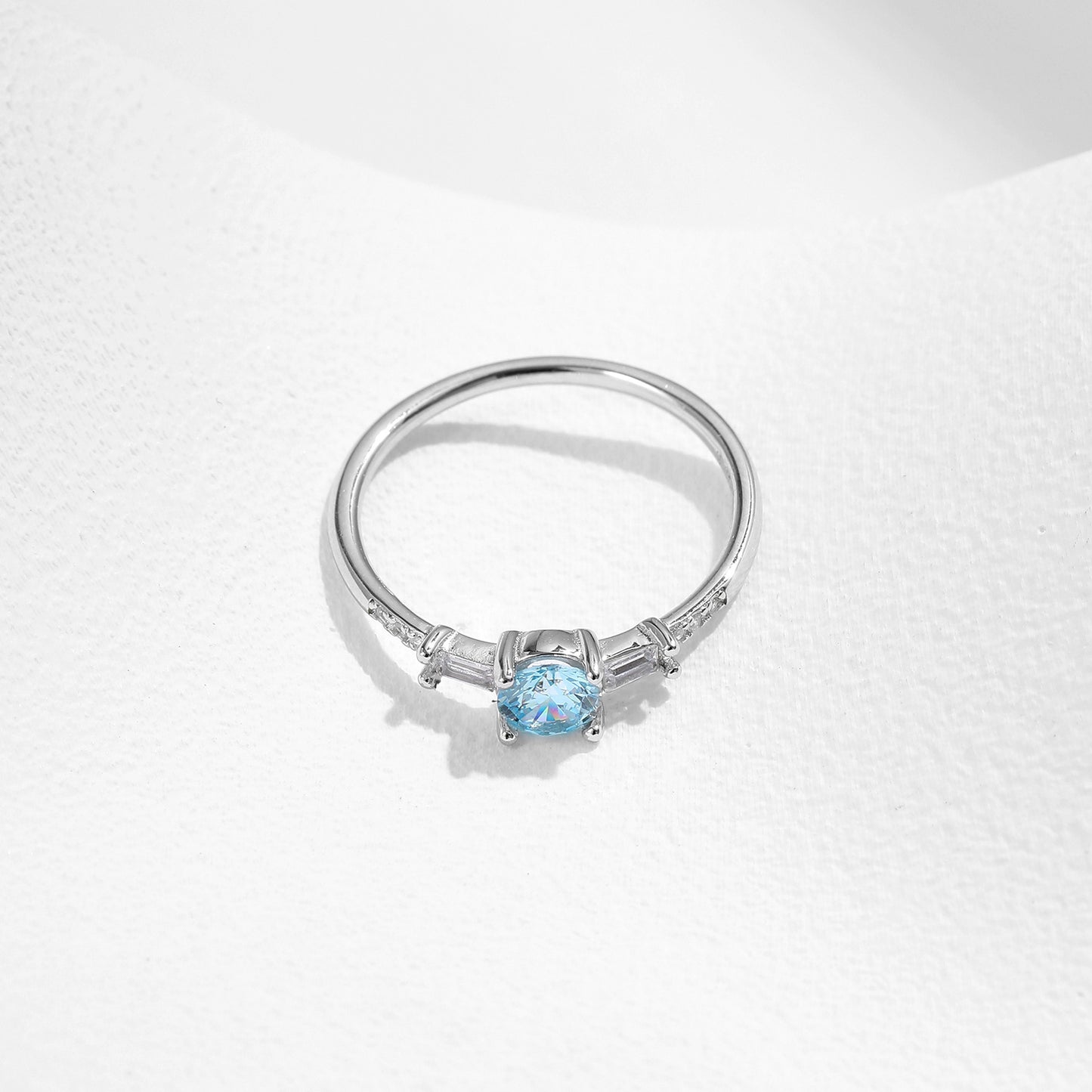 טבעת זירקוניה תכלת כסף 925