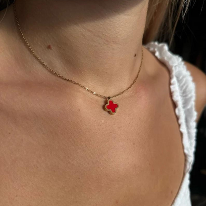 שרשרת תלתן ציפוי זהב 18K