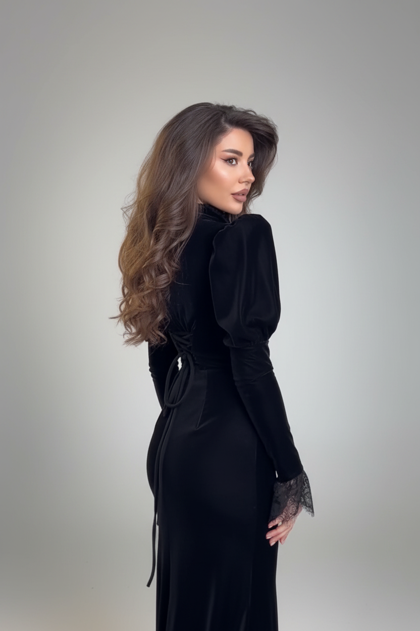 שמלת מקסי דגם אשלי