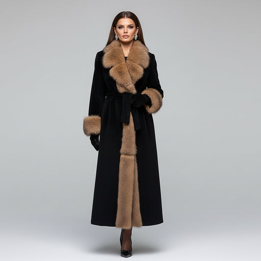 מעיל פרווה ארוך דגם יאלין