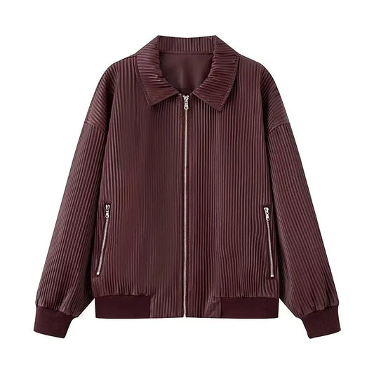 ג׳קט פליסה בורדו