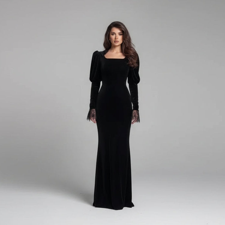 שמלת מקסי דגם אשלי